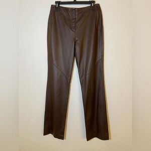VINTAGE Neto French Laundry Genuine Lambskin Leather High Waisted Bootcut Pant 8